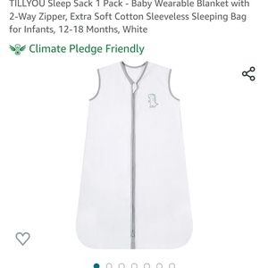 Tillyou Sleep Sack 1 pack- Baby Wearable Blanket with 2 way Zipper extra soft Co